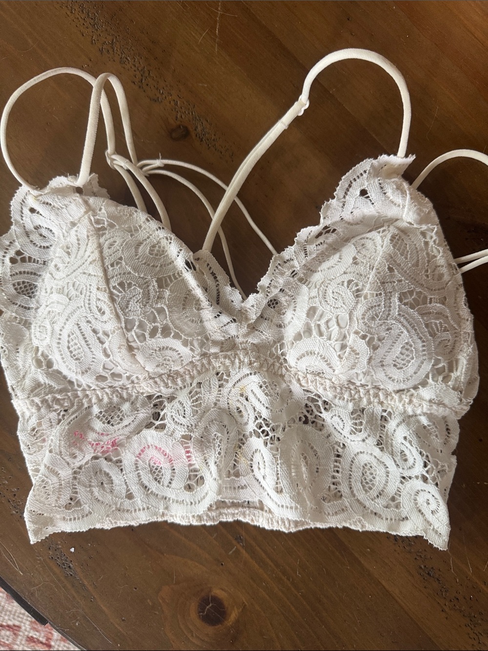 PINK Victoria's Secret White Lace Bralette